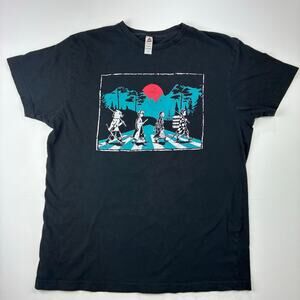 Demon Slayer Abbey Road Parody Anime Graphic Tee Black Large